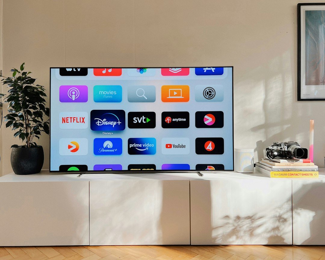 Best IPTV setup running on a flat screen smart TV in a living room