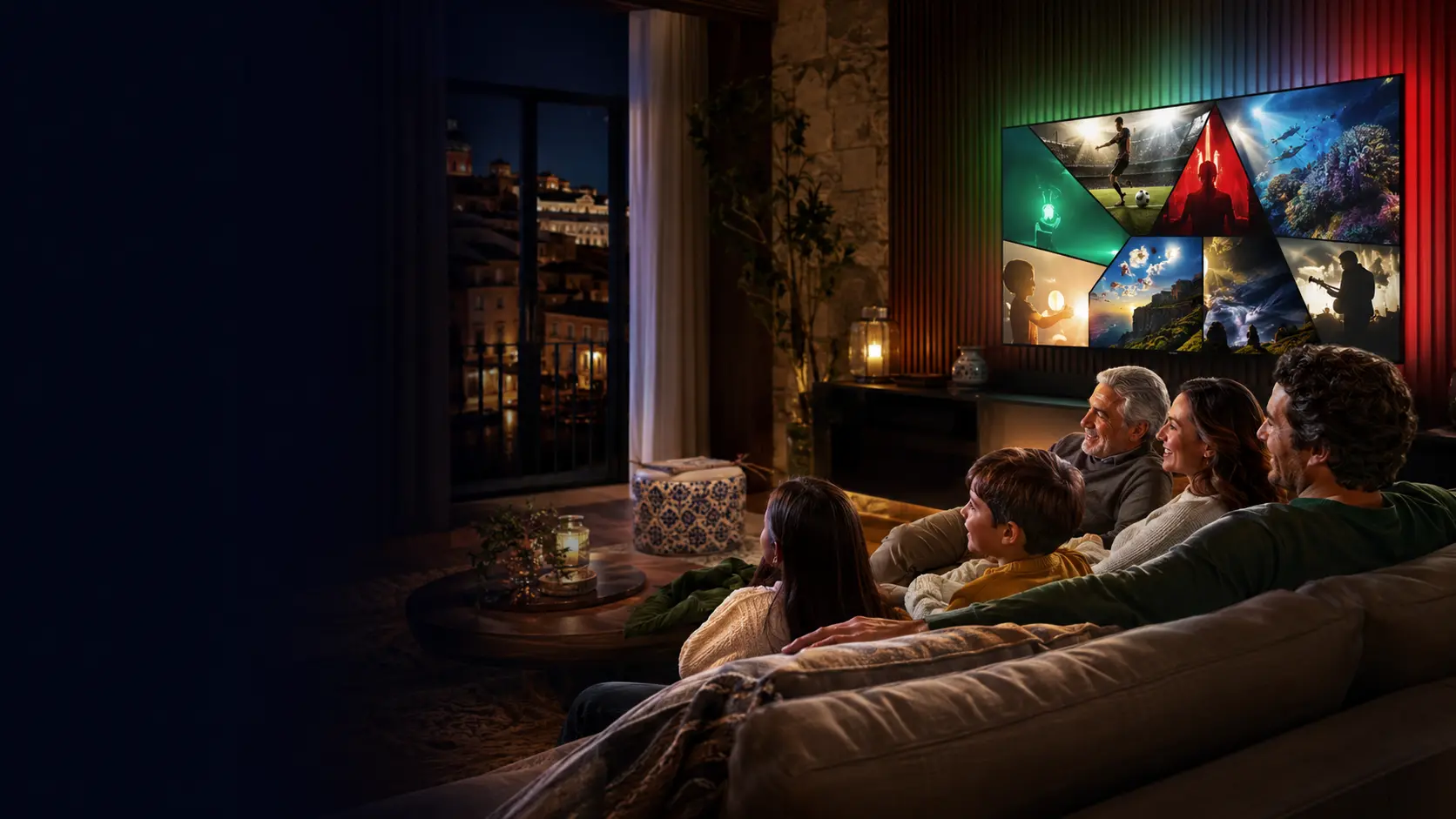 IPTV plans for one to five devices on TV, tablet and phone