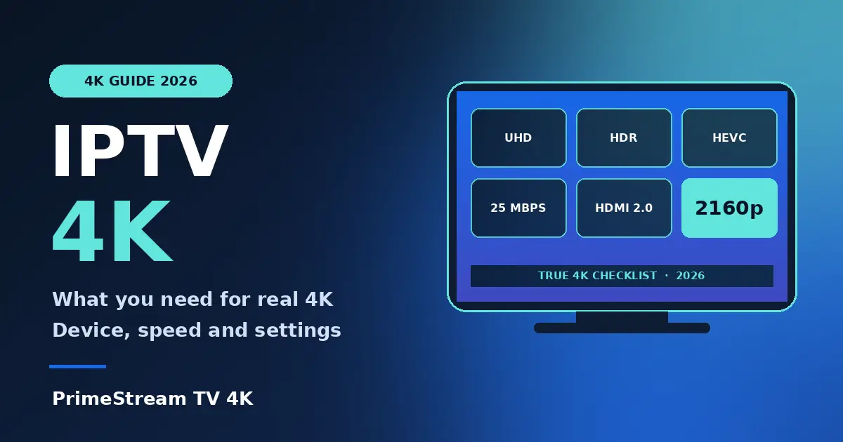 IPTV 4K: What You Need for Real 4K Streaming (2026)